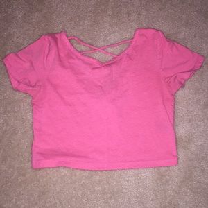 Pink crop top